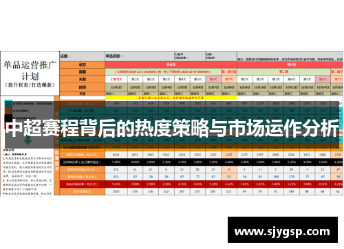 中超赛程背后的热度策略与市场运作分析