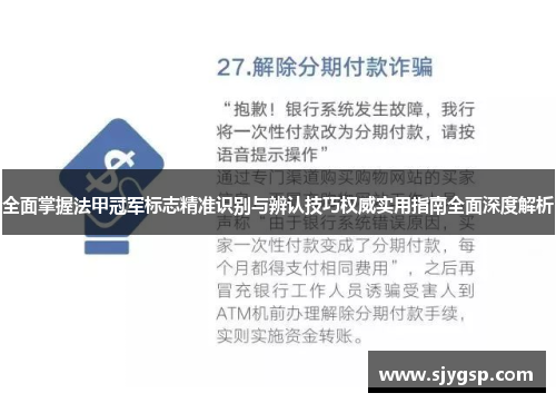 全面掌握法甲冠军标志精准识别与辨认技巧权威实用指南全面深度解析